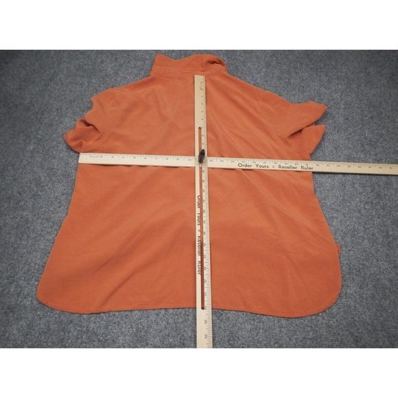 Coldwater Creek Button Up Shirt Plus Size‎ 1X Womens Red-Orange Short Sleeve * - Picture 7 of 9